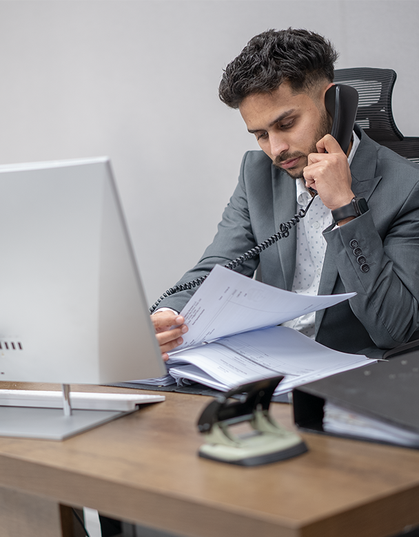 Emirates Way Delivery Services Accounts Team Member Checking the Riders Loan History
