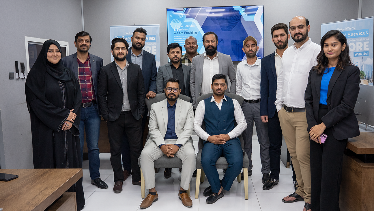 Emirates Way Delivery Services Operation team Posing Camera